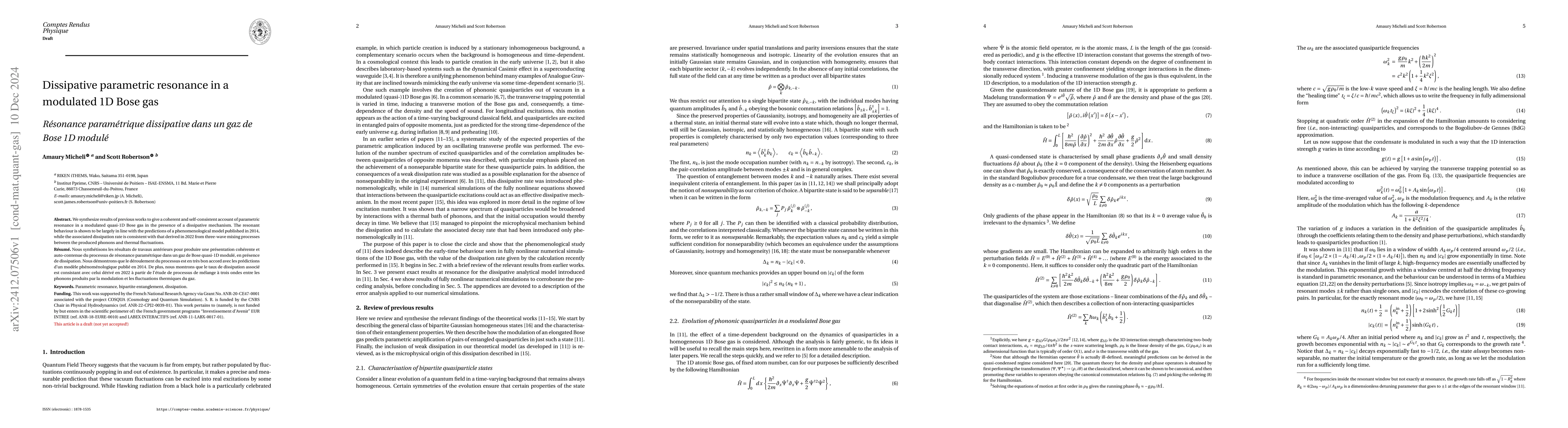 Thumbnail for Dissipative parametric resonance in a modulated 1D Bose gas