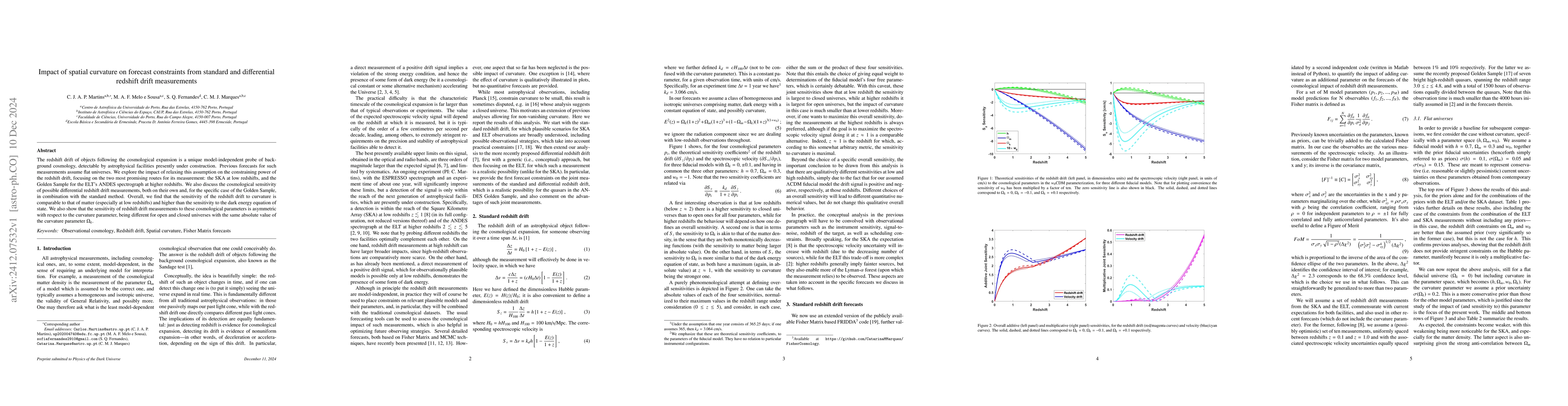 Thumbnail for Impact of spatial curvature on forecast constraints from standard and
  differential redshift drift measurements