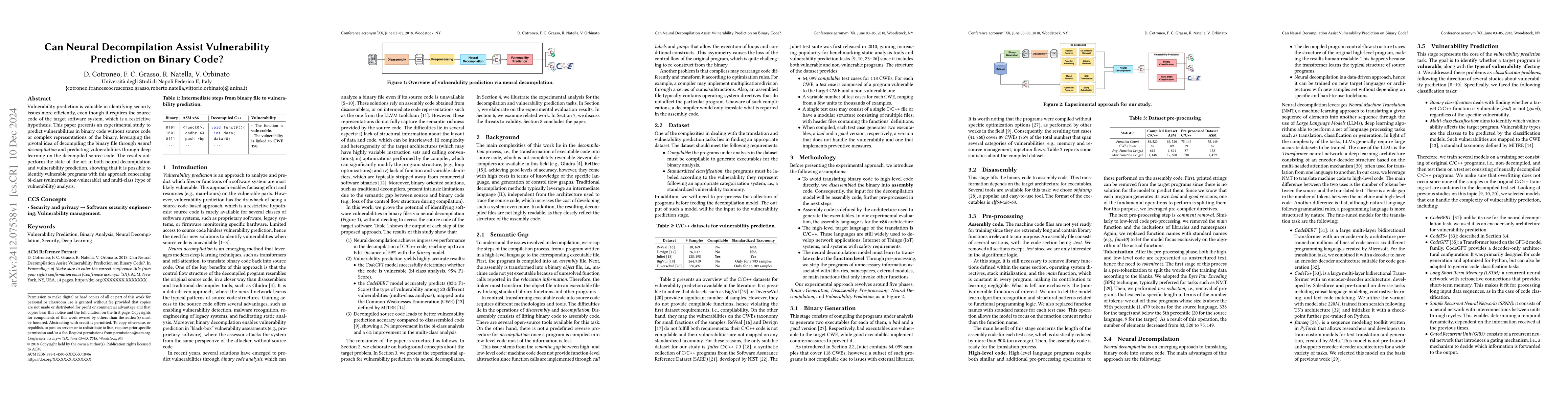 Thumbnail for Can Neural Decompilation Assist Vulnerability Prediction on Binary Code?