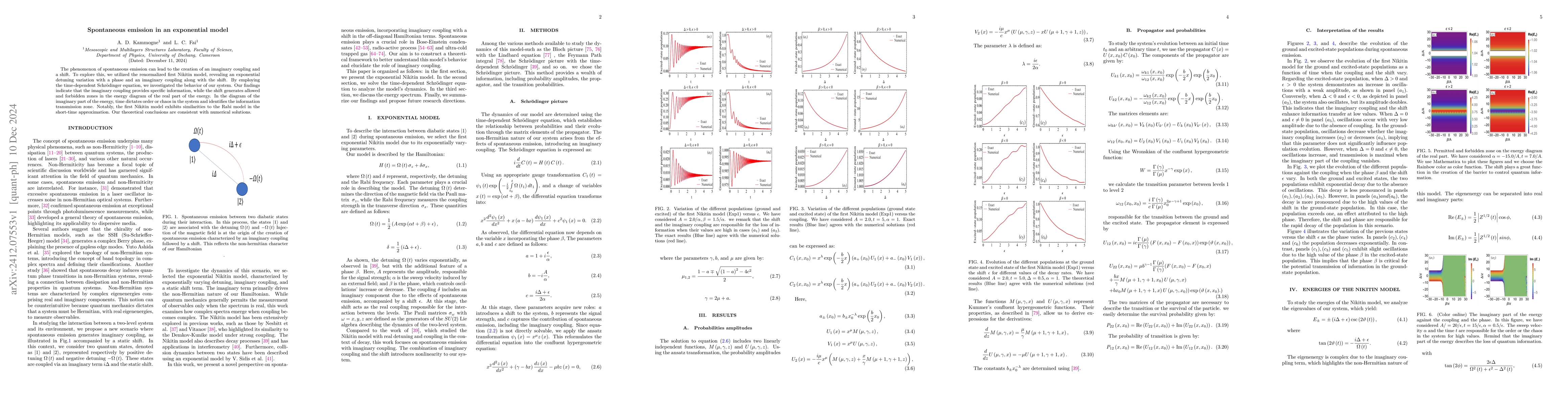 Thumbnail for Spontaneous emission in an exponential model