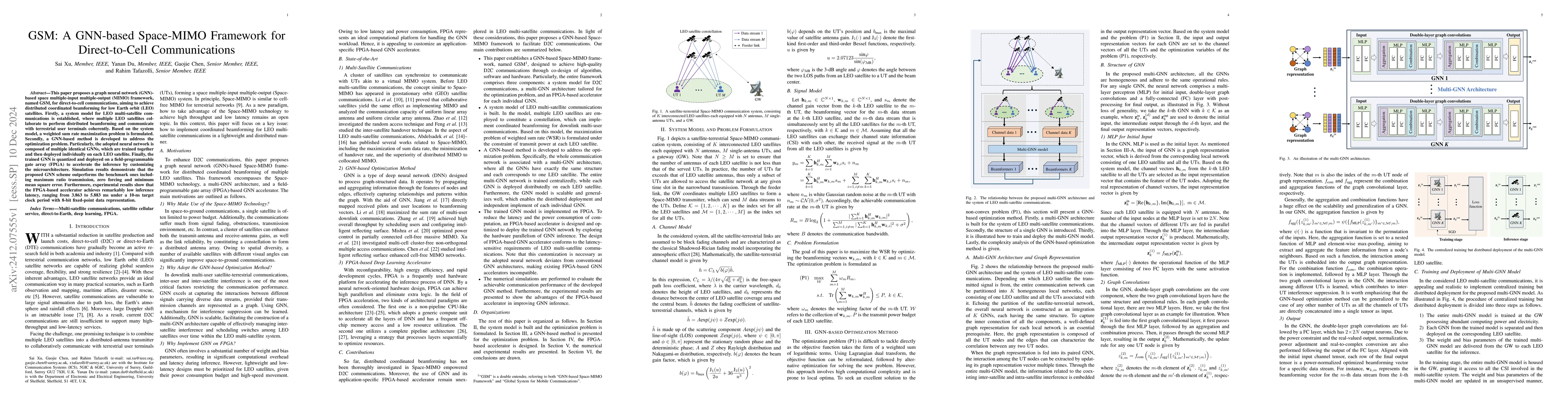 Thumbnail for GSM: A GNN-based Space-MIMO Framework for Direct-to-Cell Communications