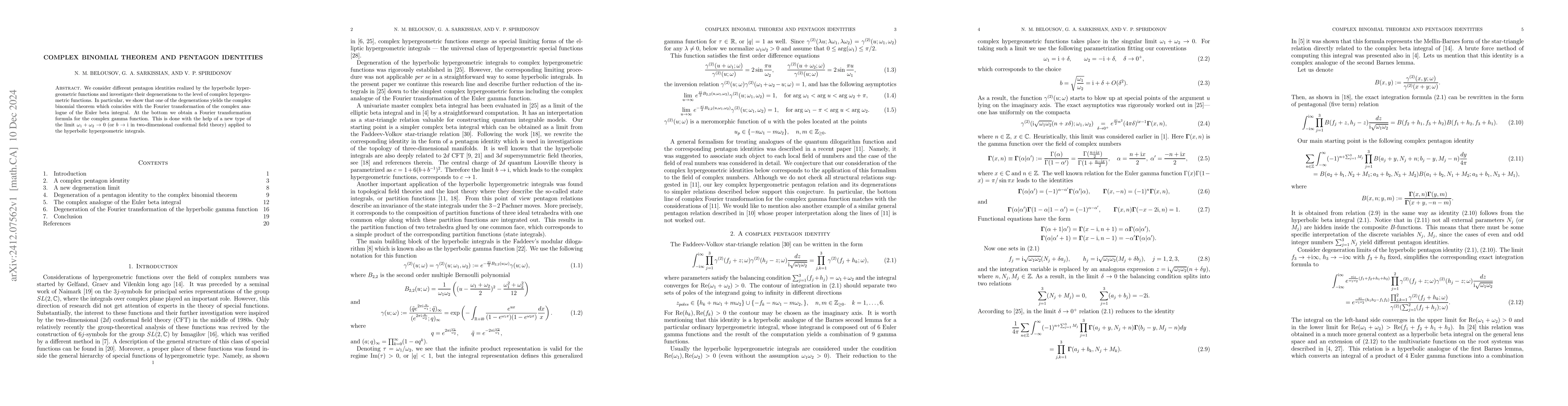 Thumbnail for Complex binomial theorem and pentagon identities