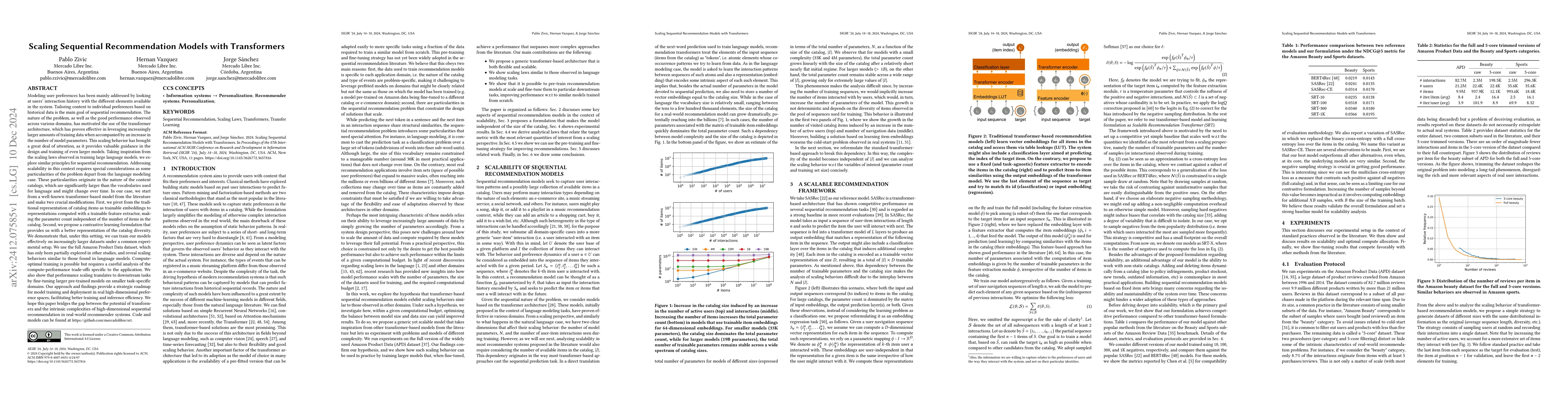 Thumbnail for Scaling Sequential Recommendation Models with Transformers