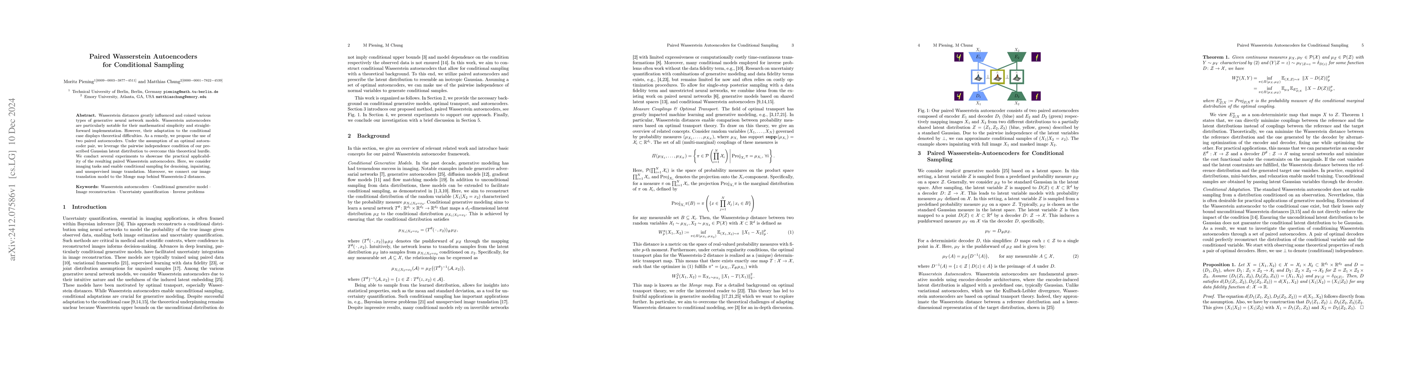 Thumbnail for Paired Wasserstein Autoencoders for Conditional Sampling