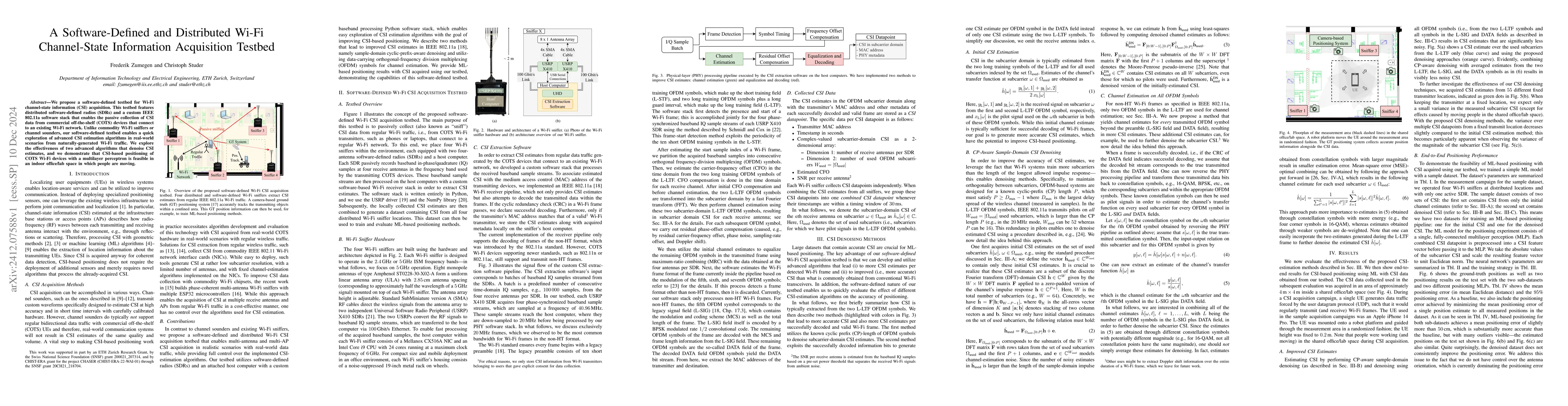 Thumbnail for A Software-Defined and Distributed Wi-Fi Channel-State Information
  Acquisition Testbed