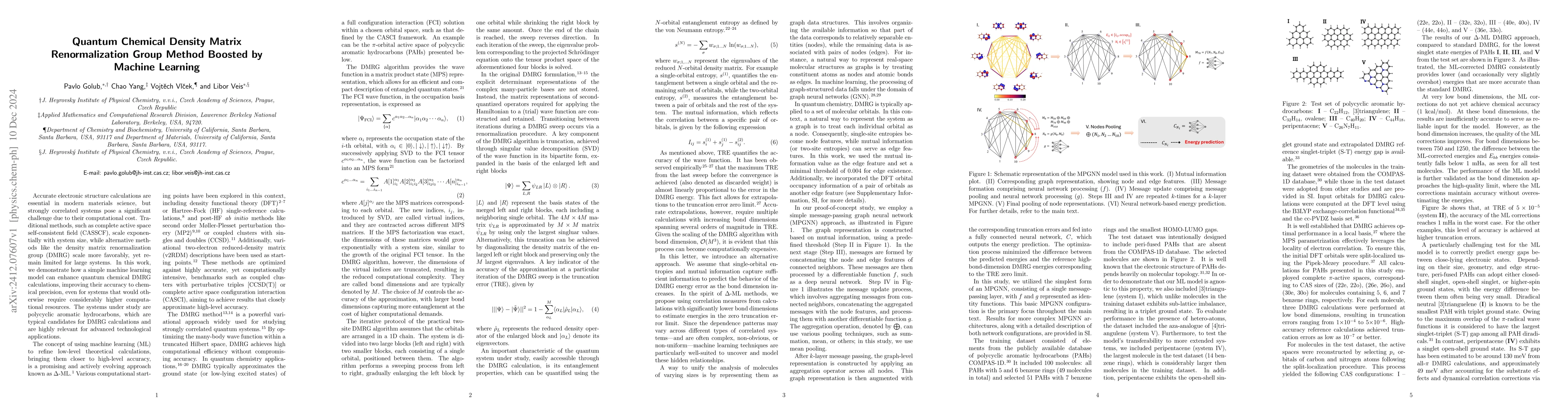 Thumbnail for Quantum Chemical Density Matrix Renormalization Group Method Boosted by
  Machine Learning