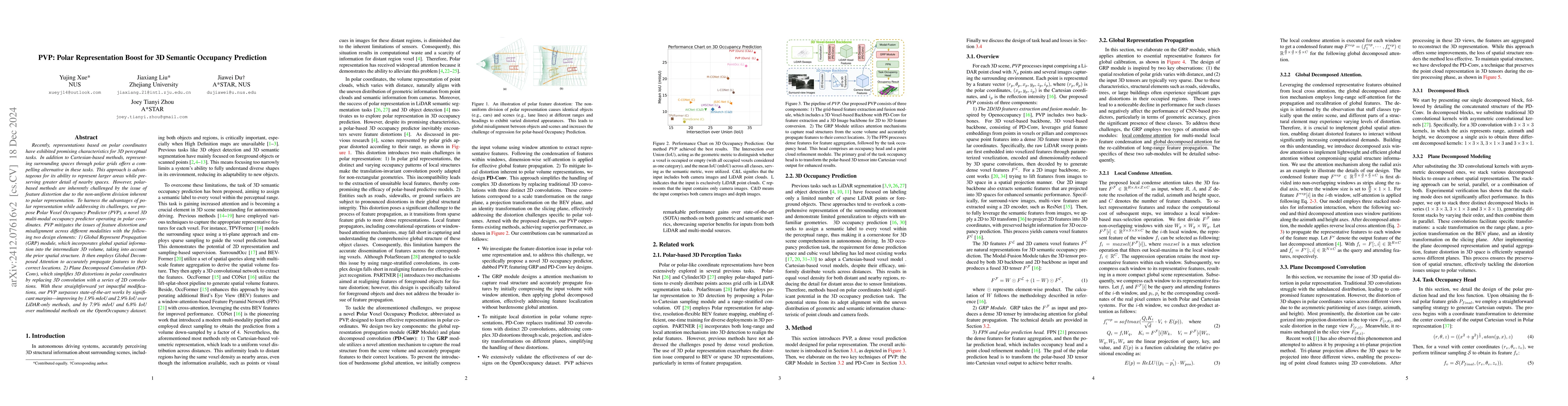 Thumbnail for PVP: Polar Representation Boost for 3D Semantic Occupancy Prediction