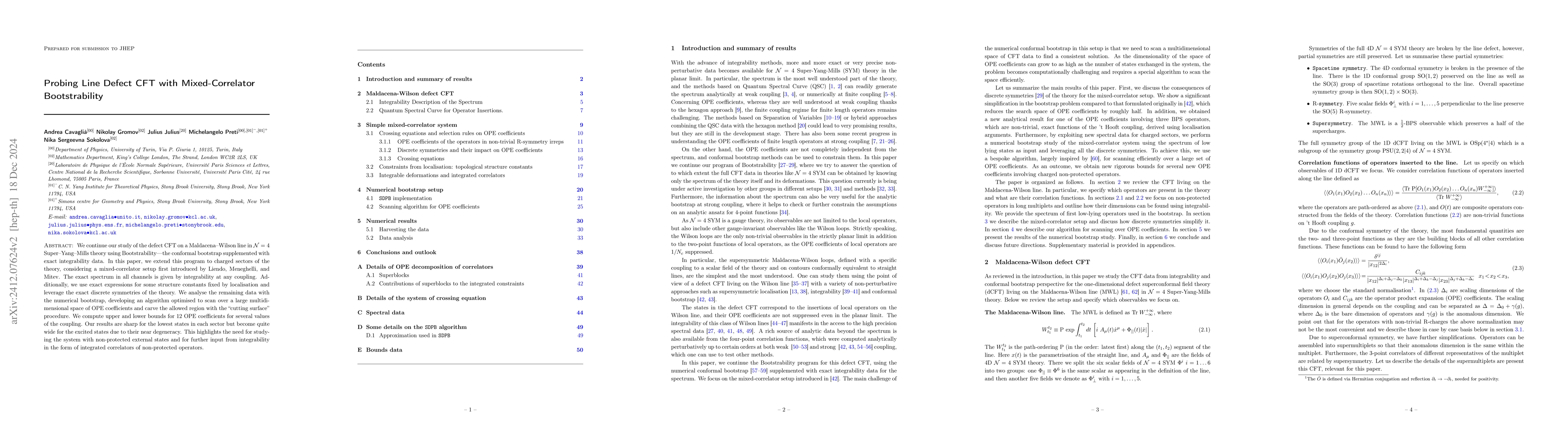 Thumbnail for Probing Line Defect CFT with Mixed-Correlators Bootstrability