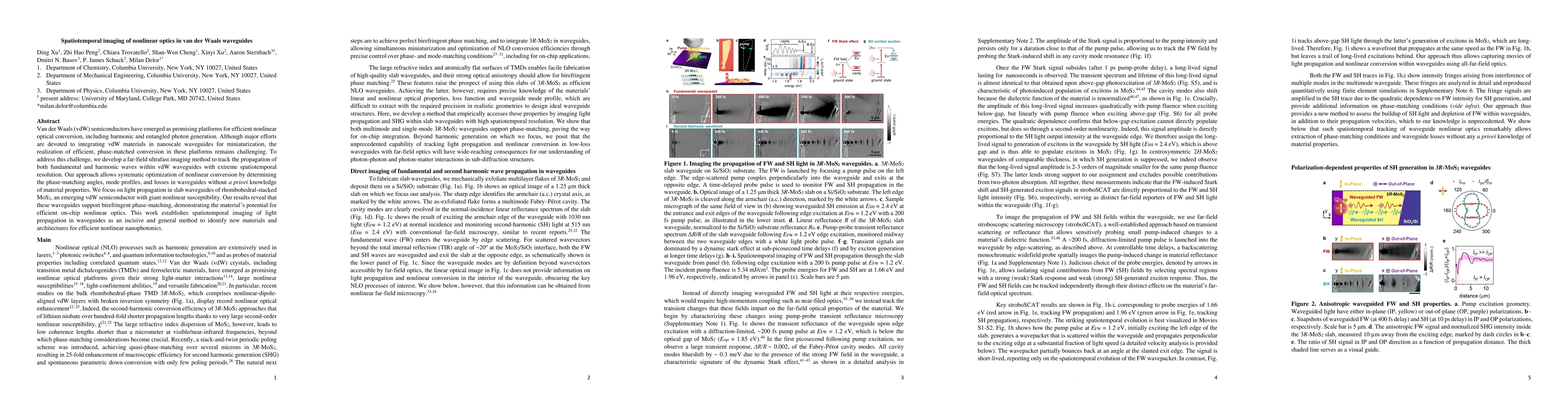 Thumbnail for Spatiotemporal imaging of nonlinear optics in van der Waals waveguides
