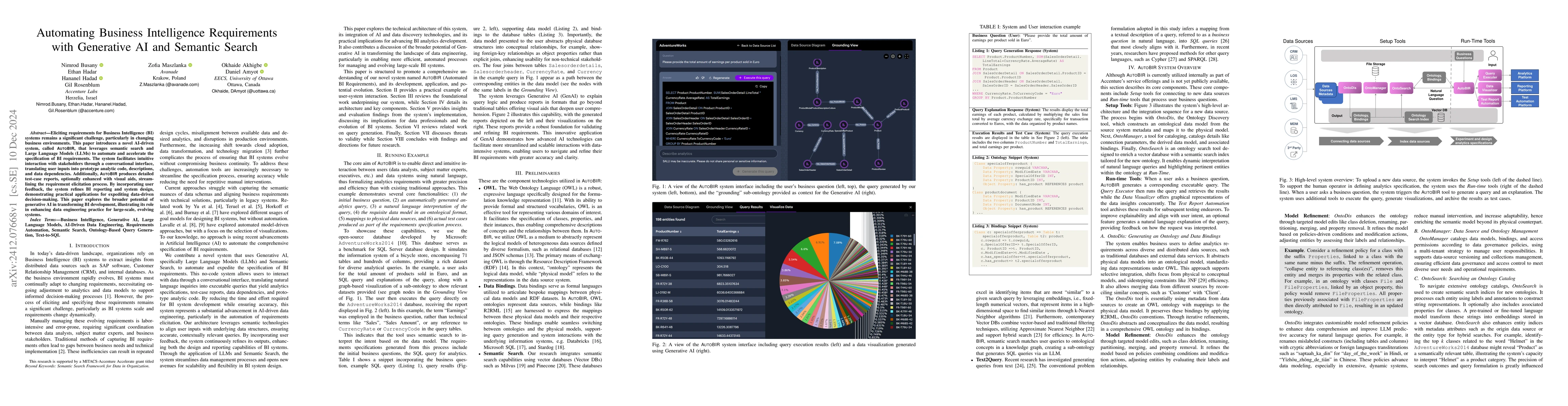 Thumbnail for Automating Business Intelligence Requirements with Generative AI and
  Semantic Search
