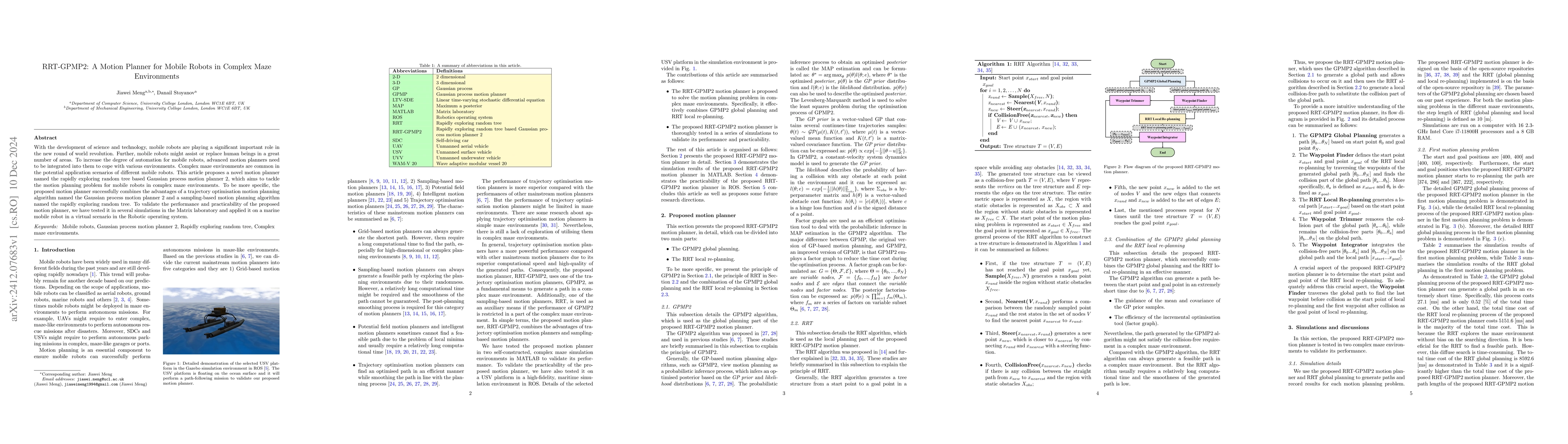 Thumbnail for RRT-GPMP2: A Motion Planner for Mobile Robots in Complex Maze
  Environments