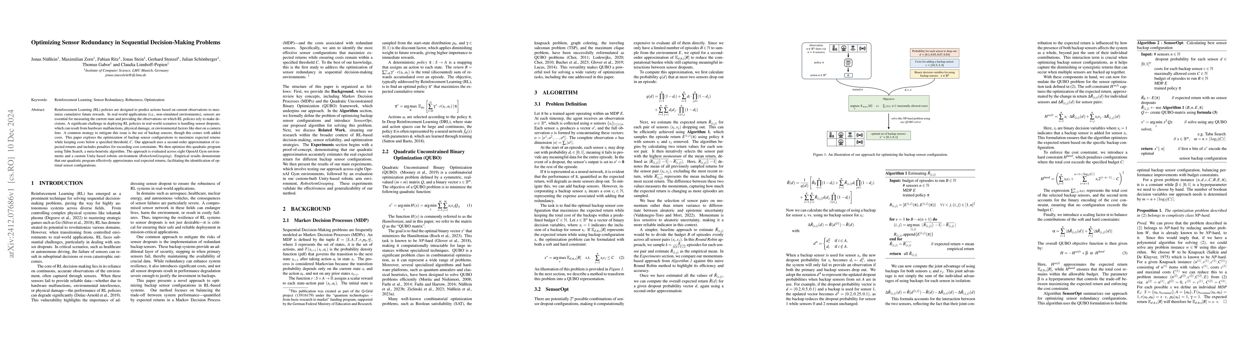 Thumbnail for Optimizing Sensor Redundancy in Sequential Decision-Making Problems