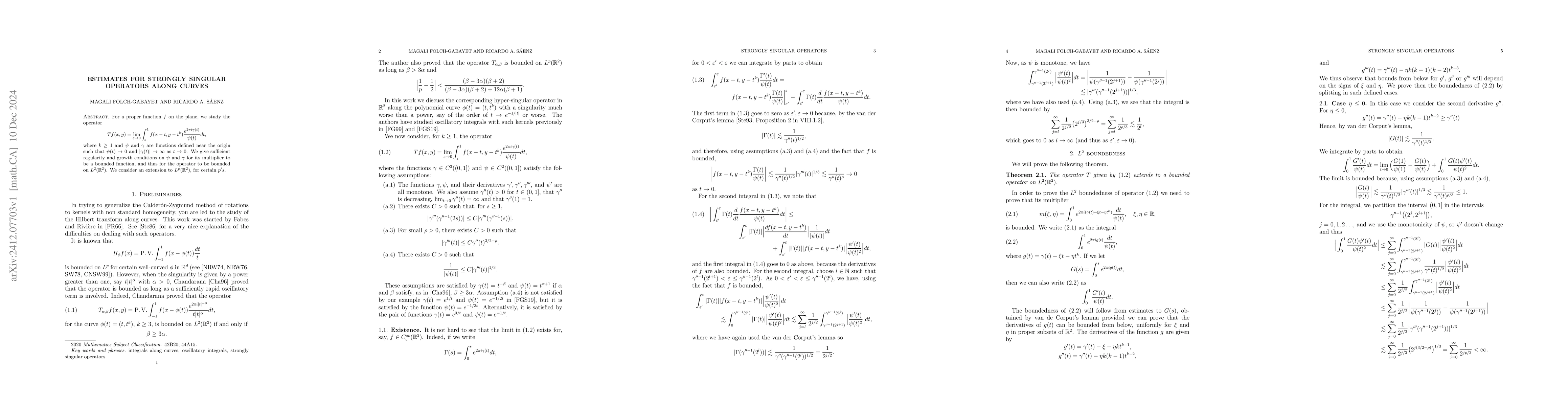 Thumbnail for Estimates for strongly singular operators along curves