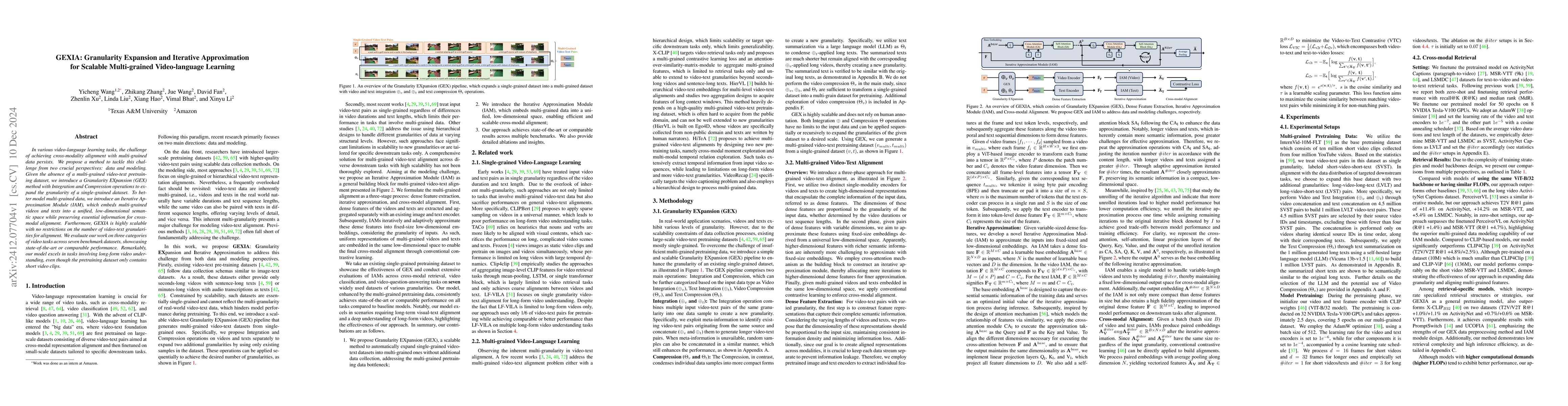 Thumbnail for GEXIA: Granularity Expansion and Iterative Approximation for Scalable
  Multi-grained Video-language Learning
