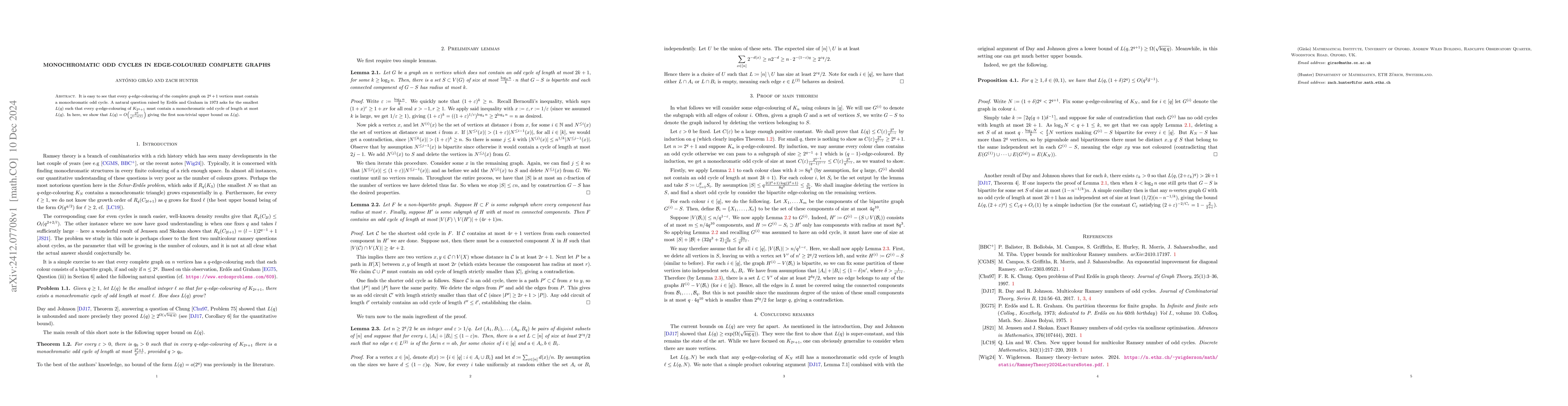 Thumbnail for Monochromatic odd cycles in edge-coloured complete graphs