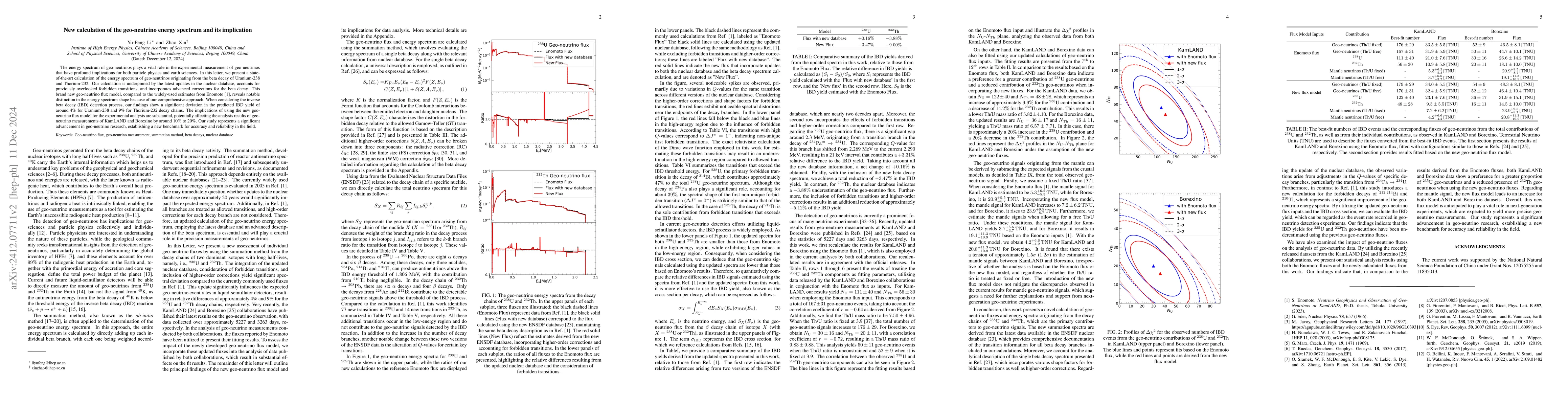 Thumbnail for New calculation of the geo-neutrino energy spectrum and its implication
