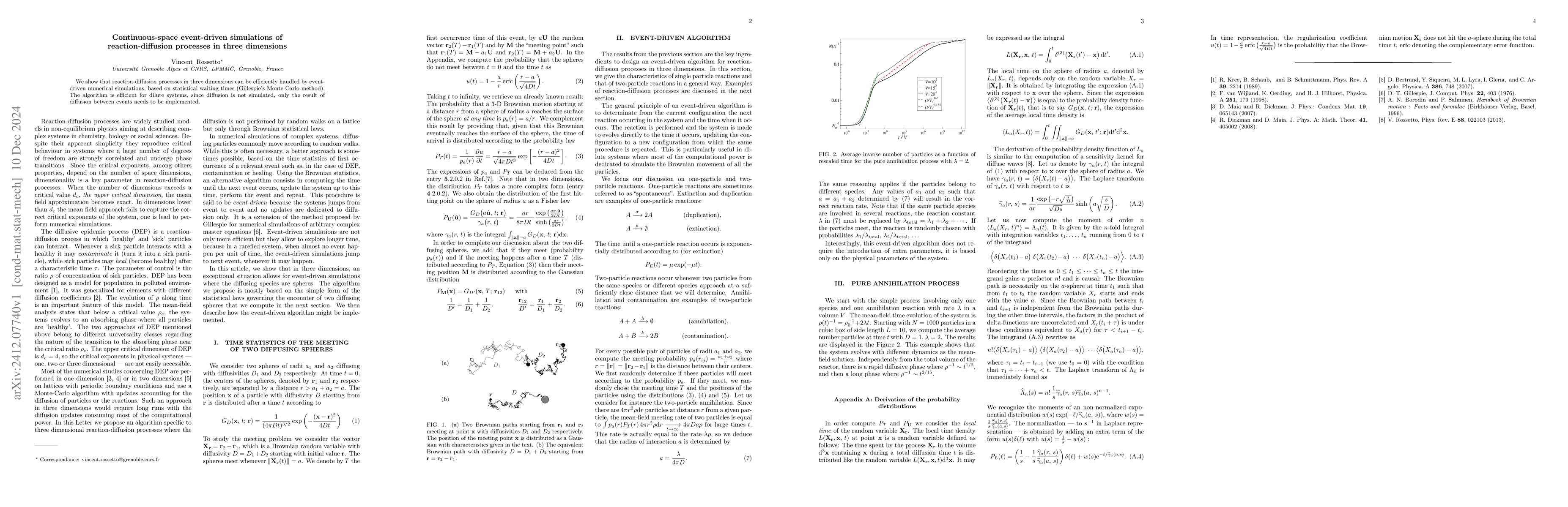 Thumbnail for Continuous-space event-driven simulations of reaction-diffusion
  processes in three dimensions