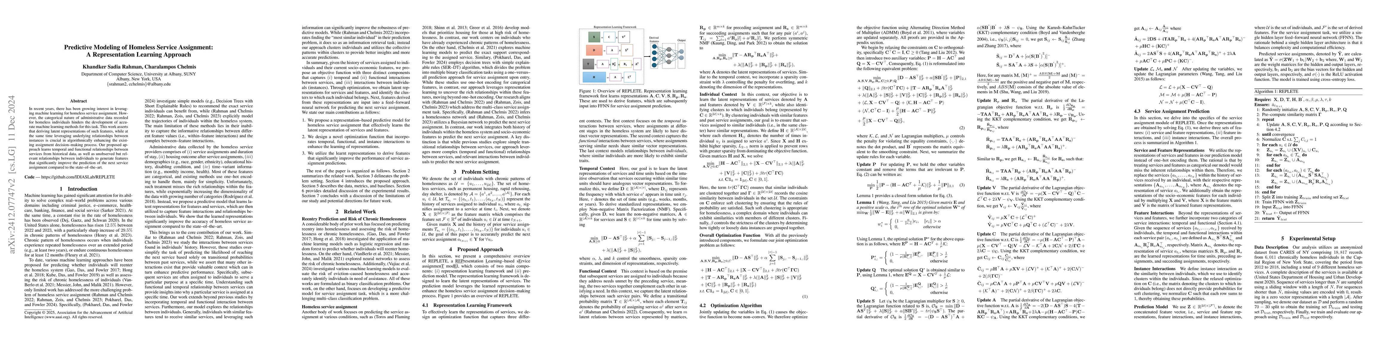 Thumbnail for Predictive Modeling of Homeless Service Assignment: A Representation
  Learning Approach