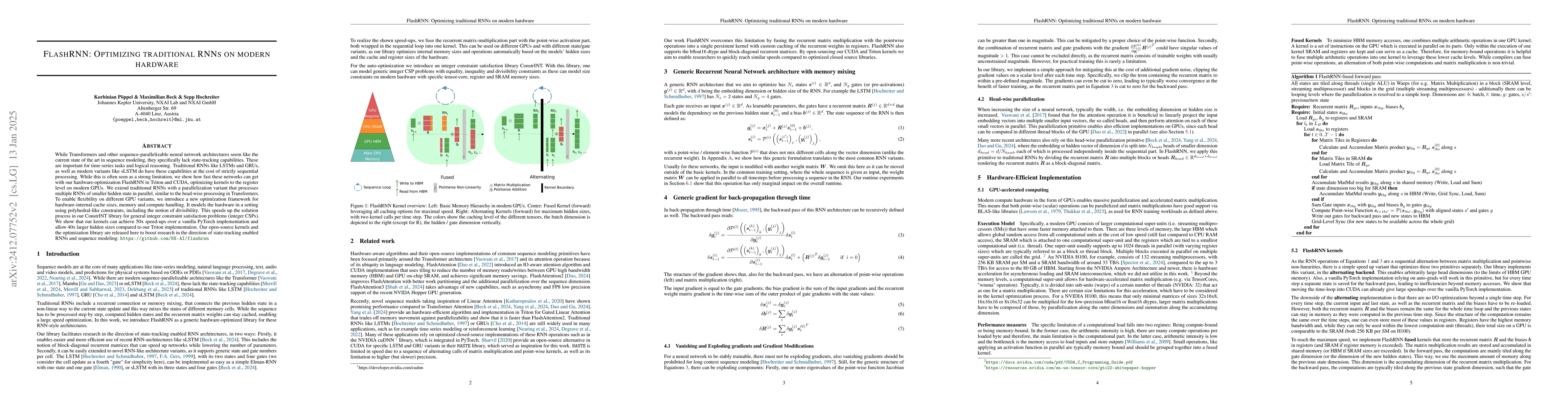 Thumbnail for FlashRNN: Optimizing Traditional RNNs on Modern Hardware