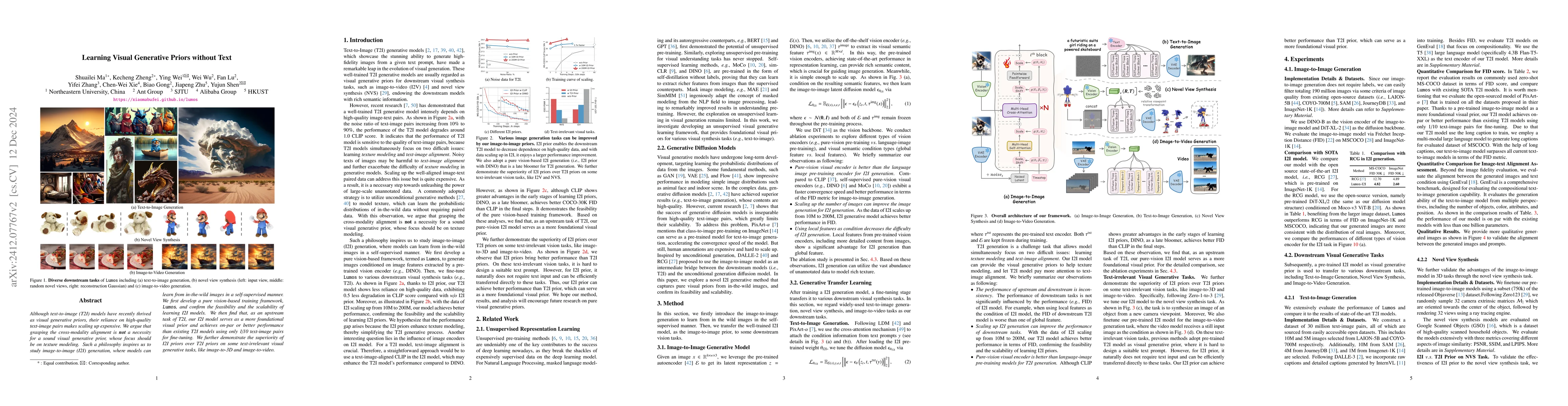 Thumbnail for Learning Visual Generative Priors without Text