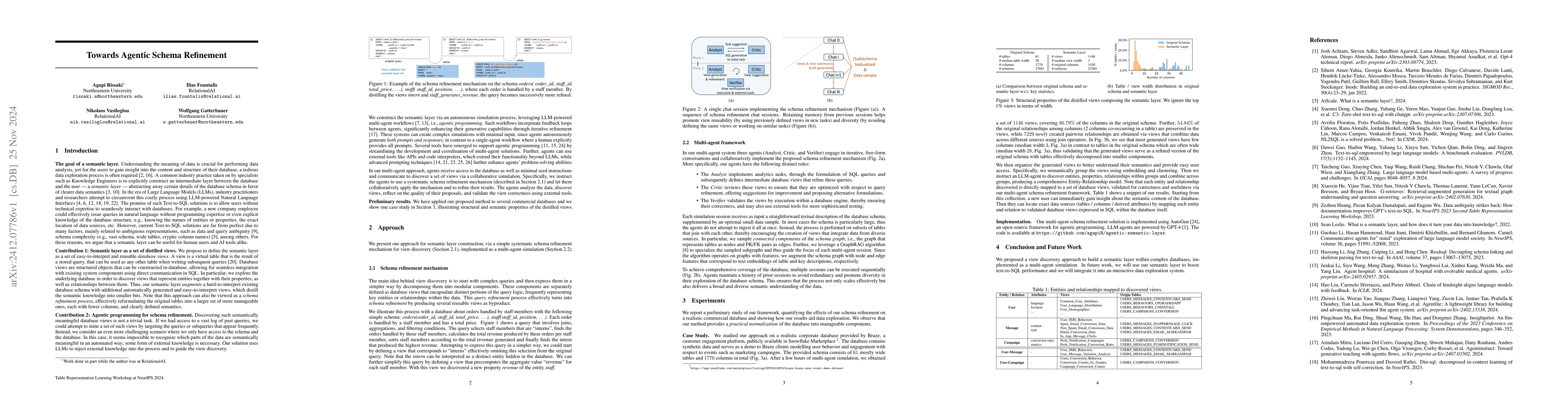 Thumbnail for Towards Agentic Schema Refinement