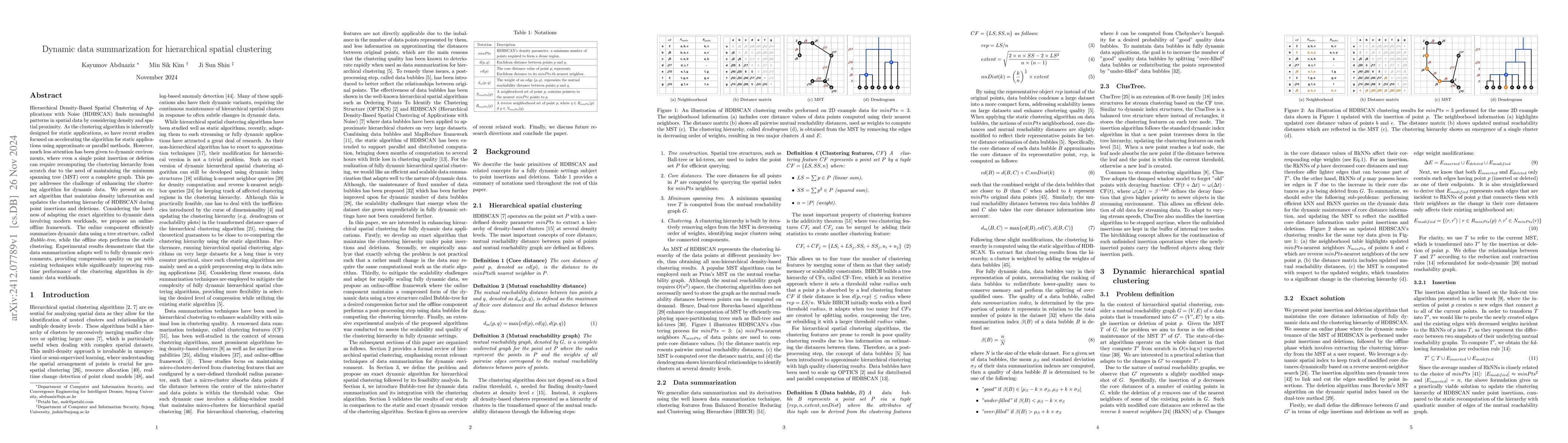 Thumbnail for Dynamic data summarization for hierarchical spatial clustering
