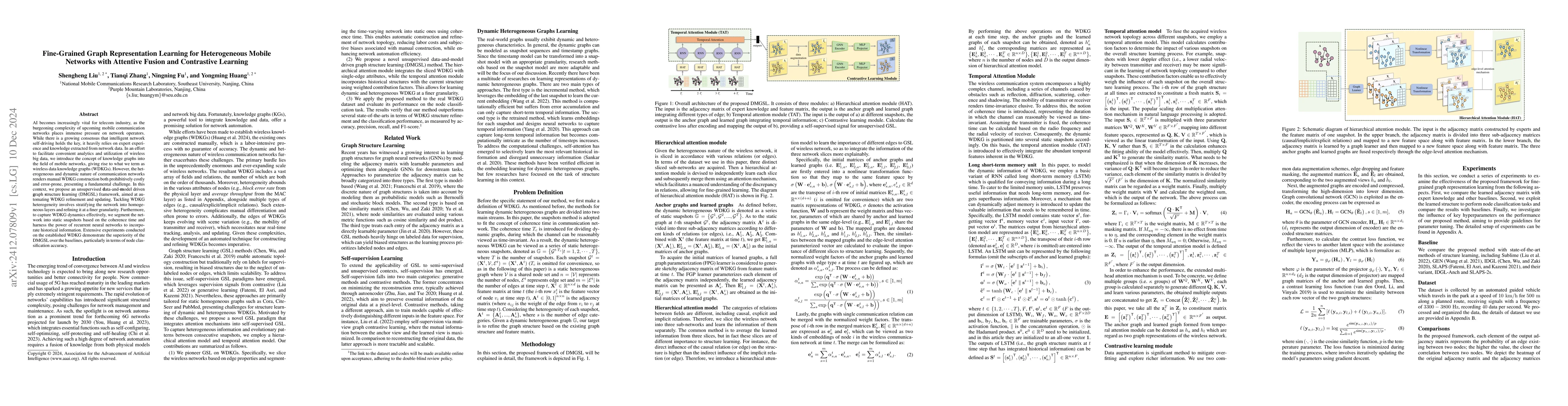 Thumbnail for Fine-grained graph representation learning for heterogeneous mobile
  networks with attentive fusion and contrastive learning