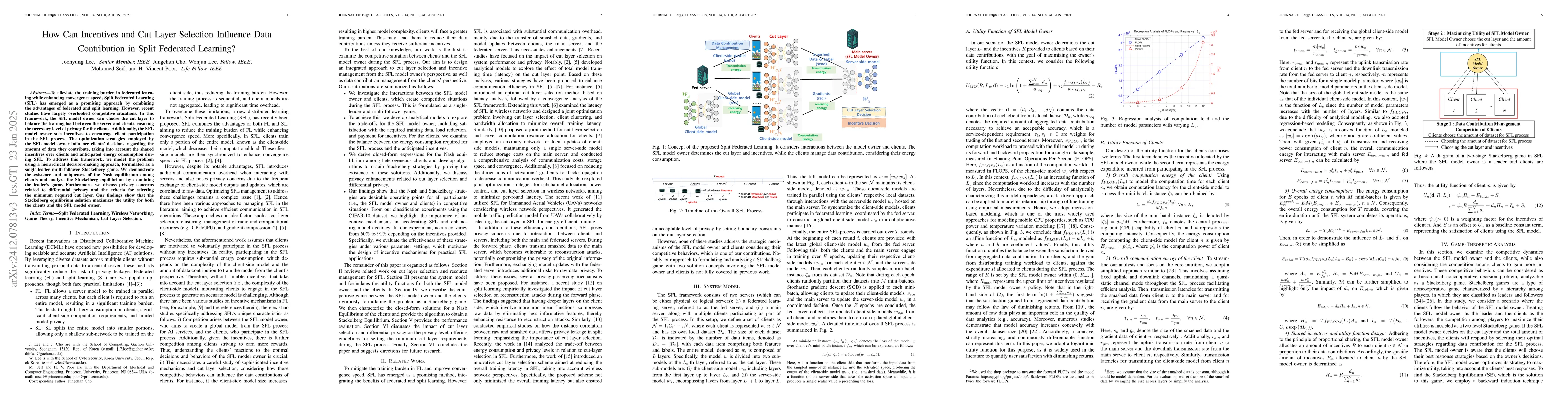 Thumbnail for Game-Theoretic Joint Incentive and Cut Layer Selection Mechanism in
  Split Federated Learning