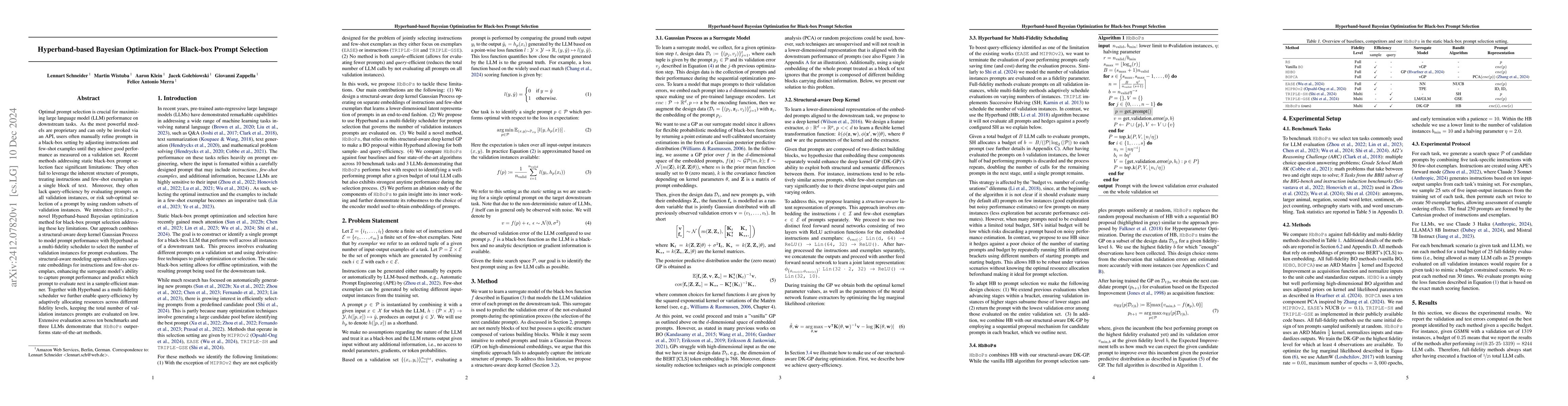 Thumbnail for Hyperband-based Bayesian Optimization for Black-box Prompt Selection