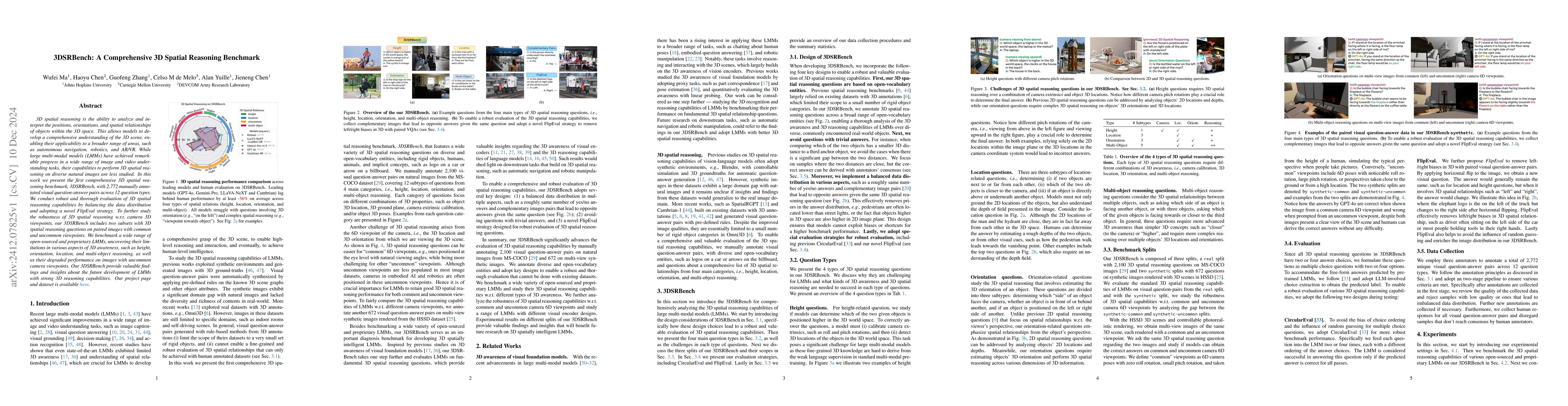 Thumbnail for 3DSRBench: A Comprehensive 3D Spatial Reasoning Benchmark
