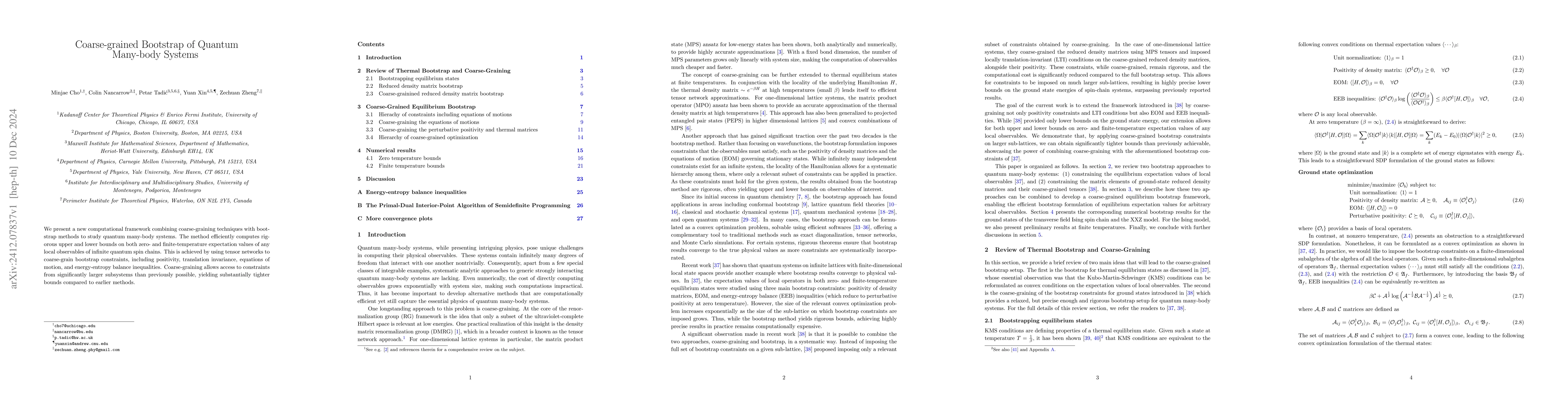 Thumbnail for Coarse-grained Bootstrap of Quantum Many-body Systems