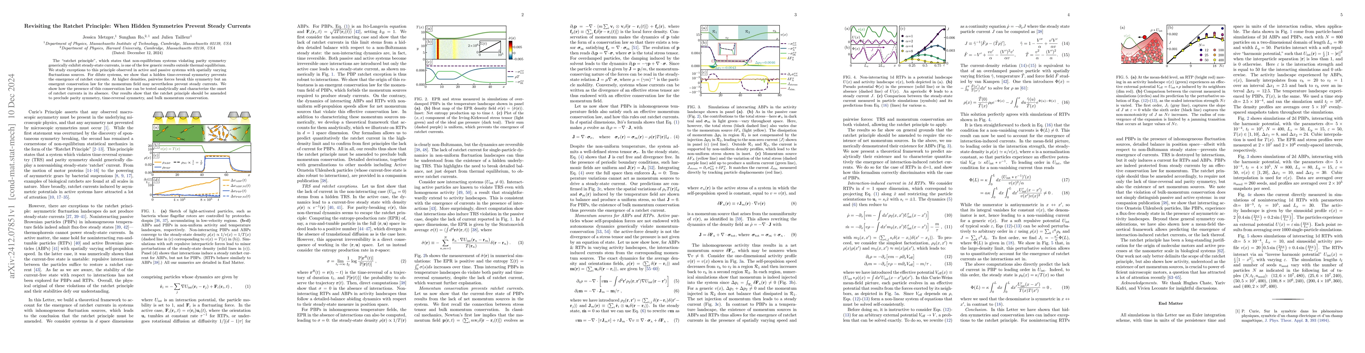 Thumbnail for Revisiting the Ratchet Principle: When Hidden Symmetries Prevent Steady
  Currents