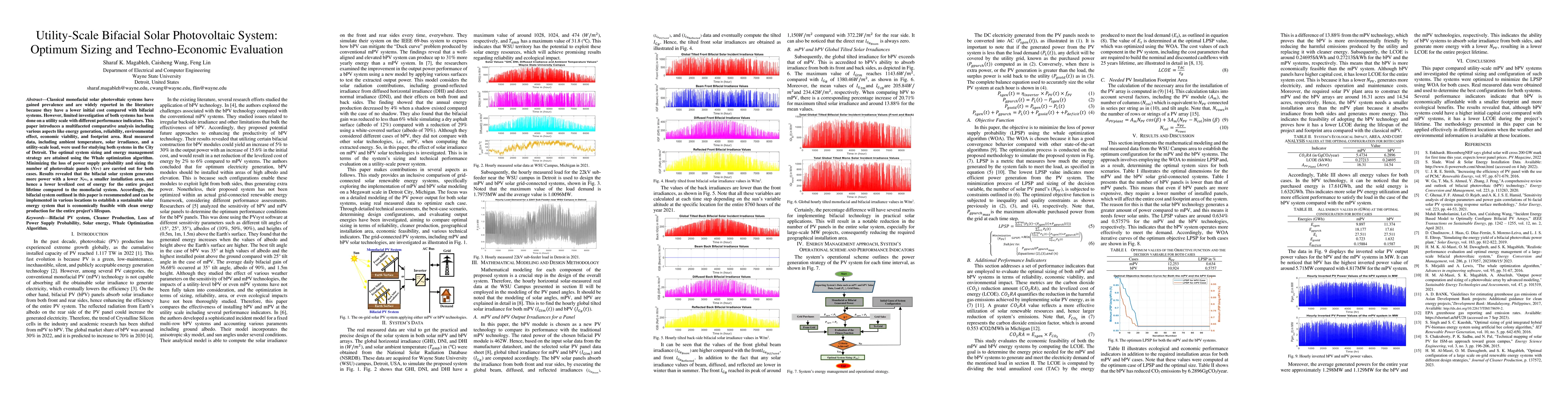 Thumbnail for Utility-Scale Bifacial Solar Photovoltaic System: Optimum Sizing and
  Techno-Economic Evaluation