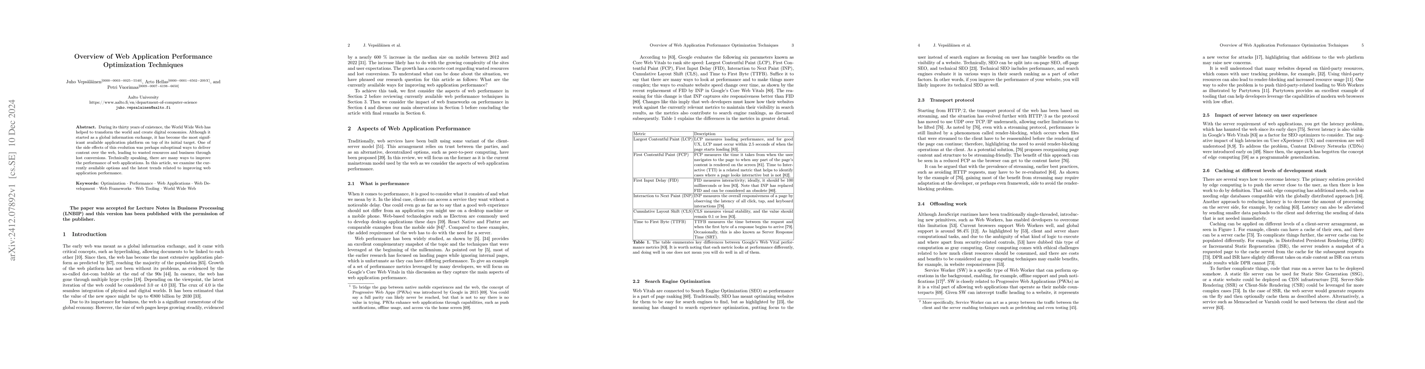 Thumbnail for Overview of Web Application Performance Optimization Techniques