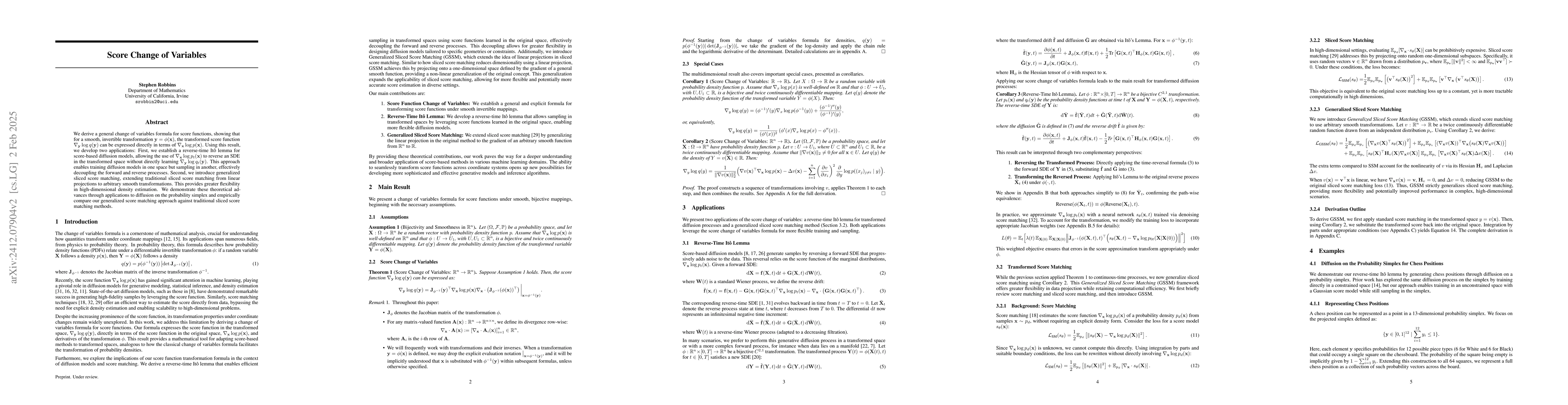 Thumbnail for Score Change of Variables