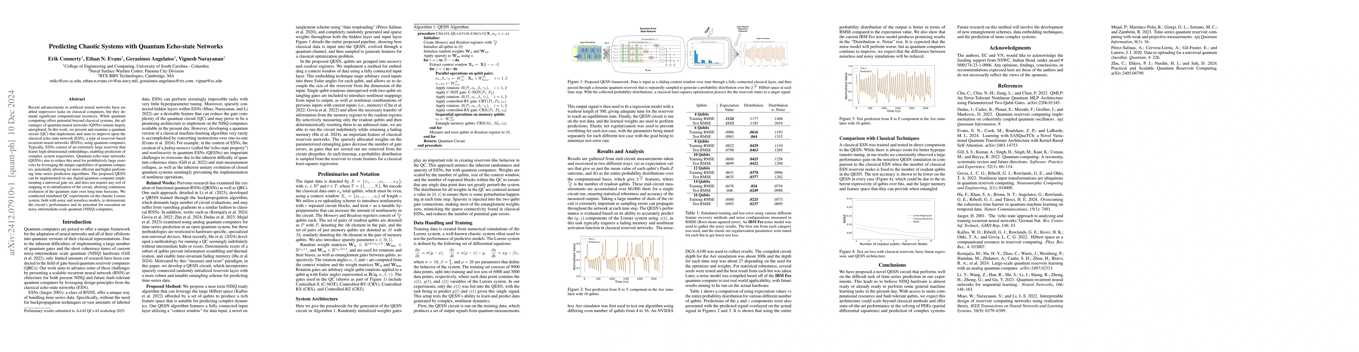Thumbnail for Predicting Chaotic Systems with Quantum Echo-state Networks