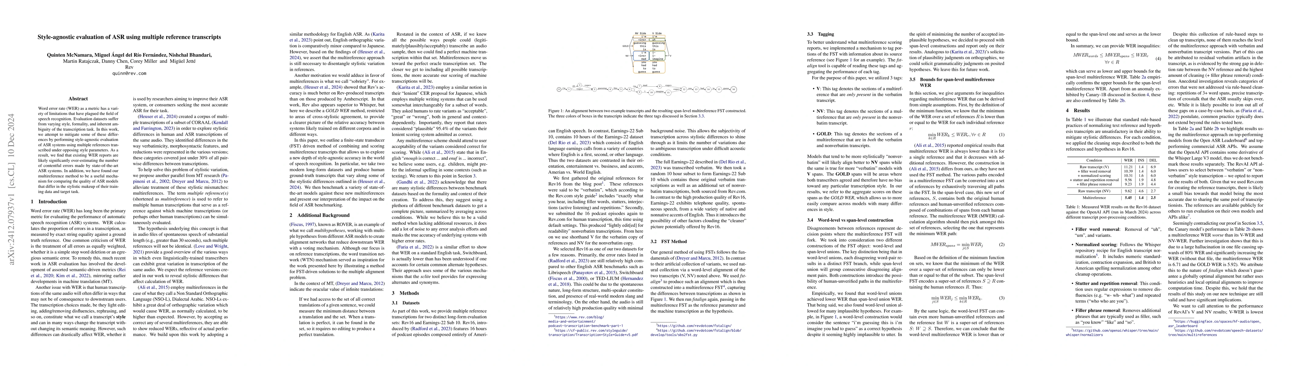 Thumbnail for Style-agnostic evaluation of ASR using multiple reference transcripts