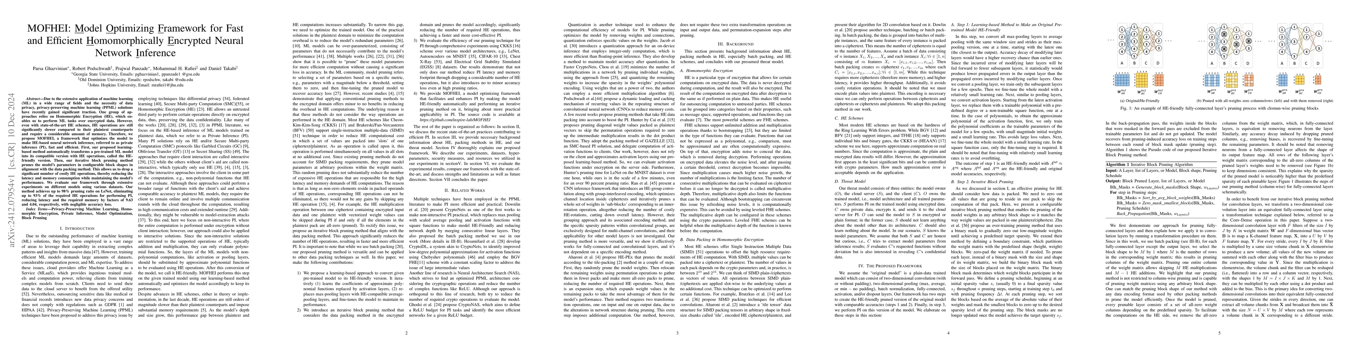 Thumbnail for MOFHEI: Model Optimizing Framework for Fast and Efficient
  Homomorphically Encrypted Neural Network Inference