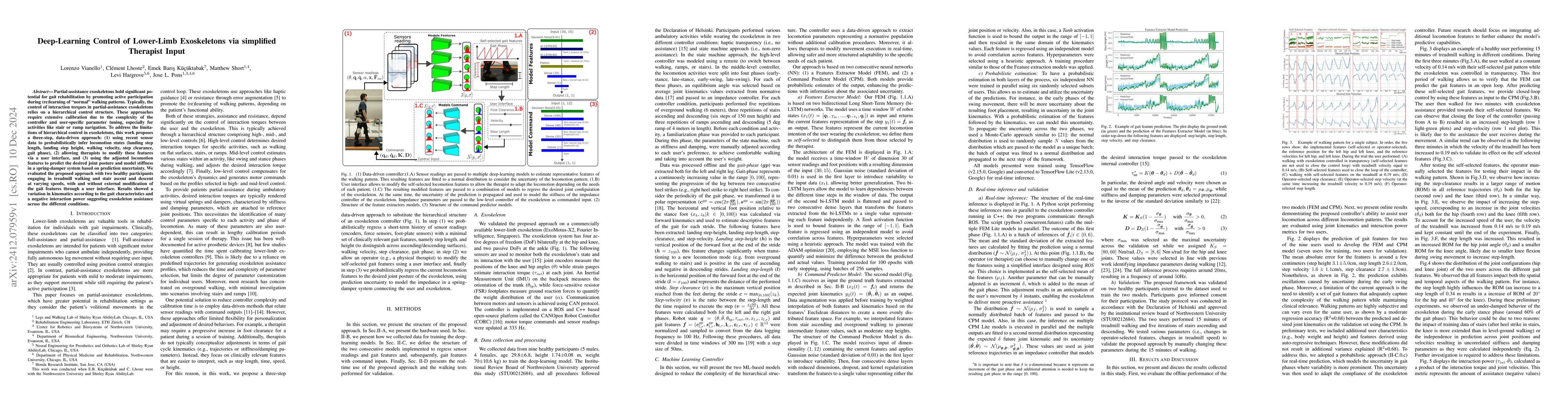Thumbnail for Deep-Learning Control of Lower-Limb Exoskeletons via simplified
  Therapist Input