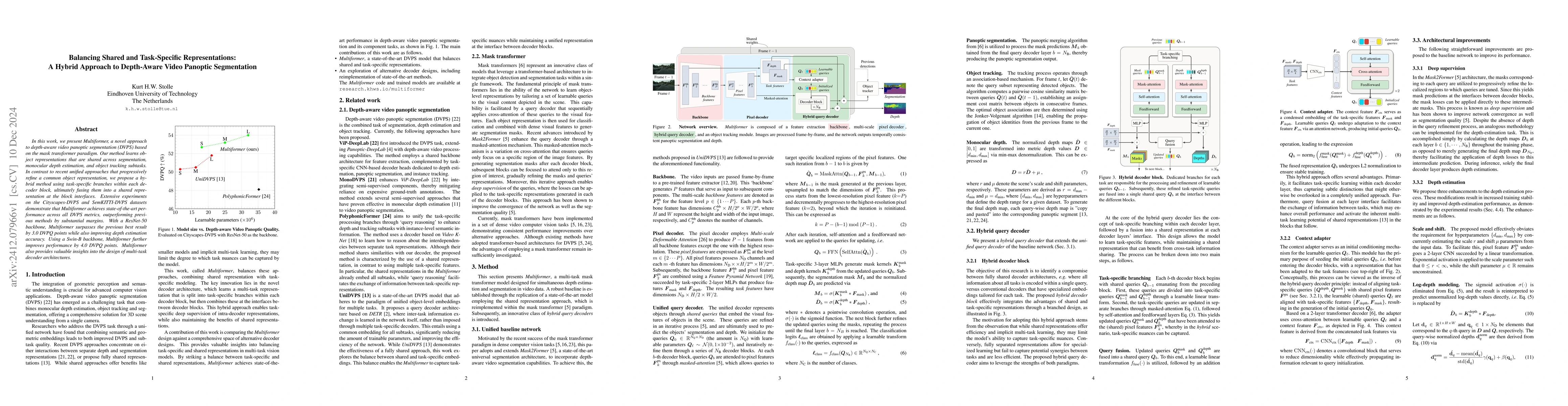 Thumbnail for Balancing Shared and Task-Specific Representations: A Hybrid Approach to
  Depth-Aware Video Panoptic Segmentation