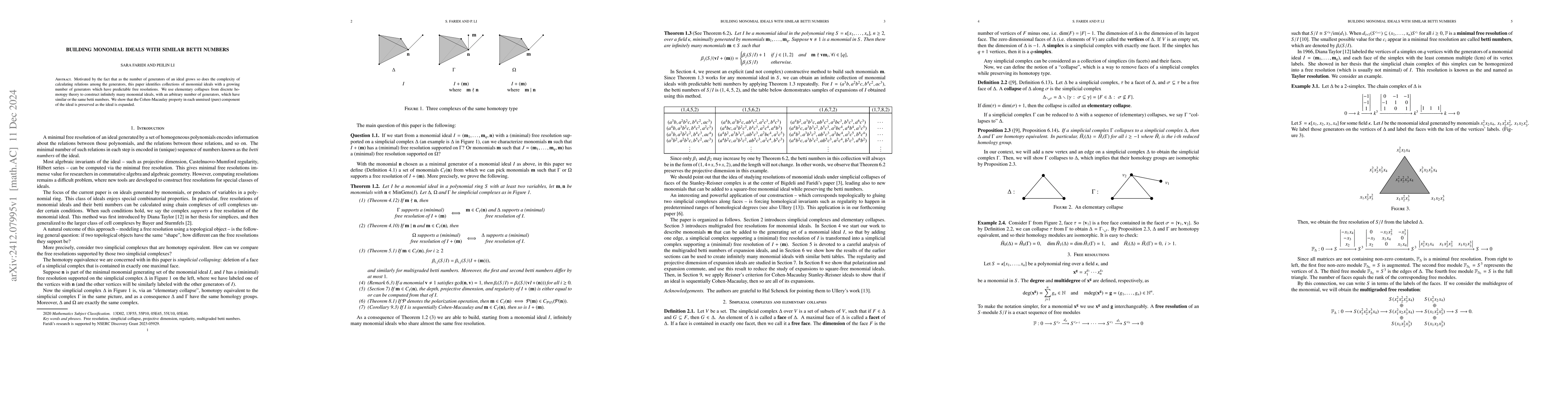 Thumbnail for Building monomial ideals with fixed betti numbers