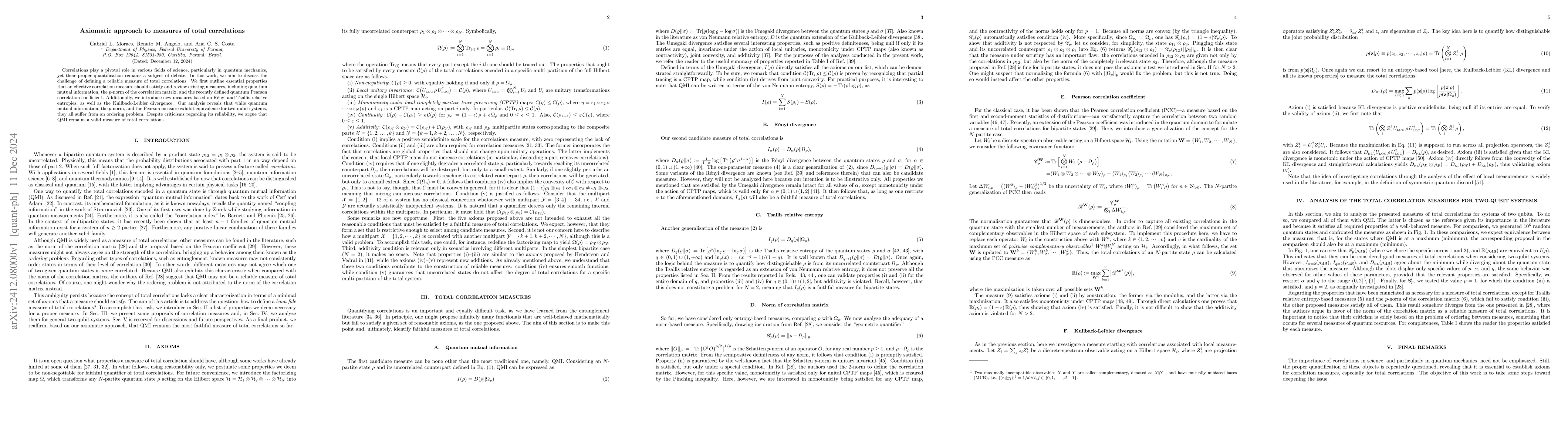 Thumbnail for Axiomatic approach to measures of total correlations