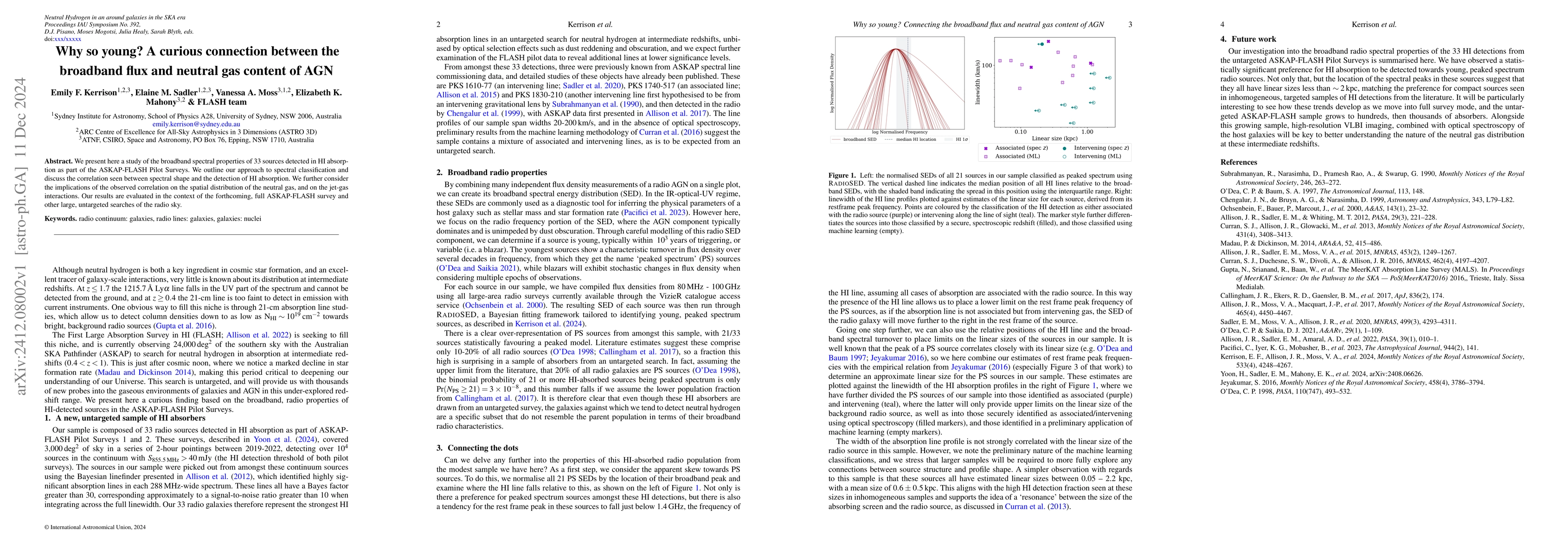Thumbnail for Why so young? A curious connection between the broadband flux and
  neutral gas content of AGN