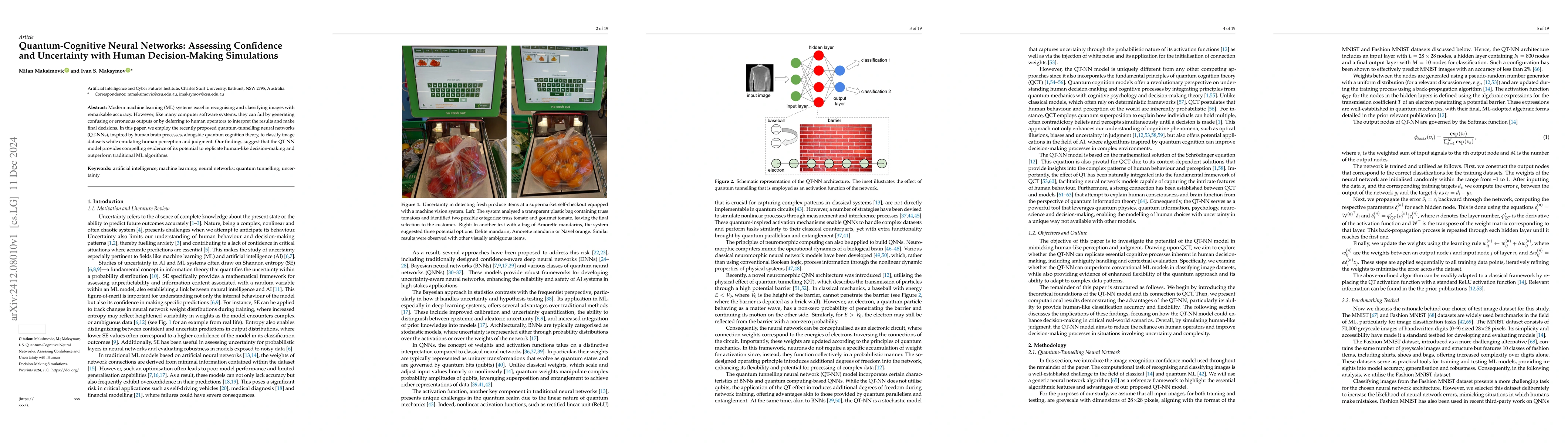 Thumbnail for Quantum-Cognitive Neural Networks: Assessing Confidence and Uncertainty
  with Human Decision-Making Simulations