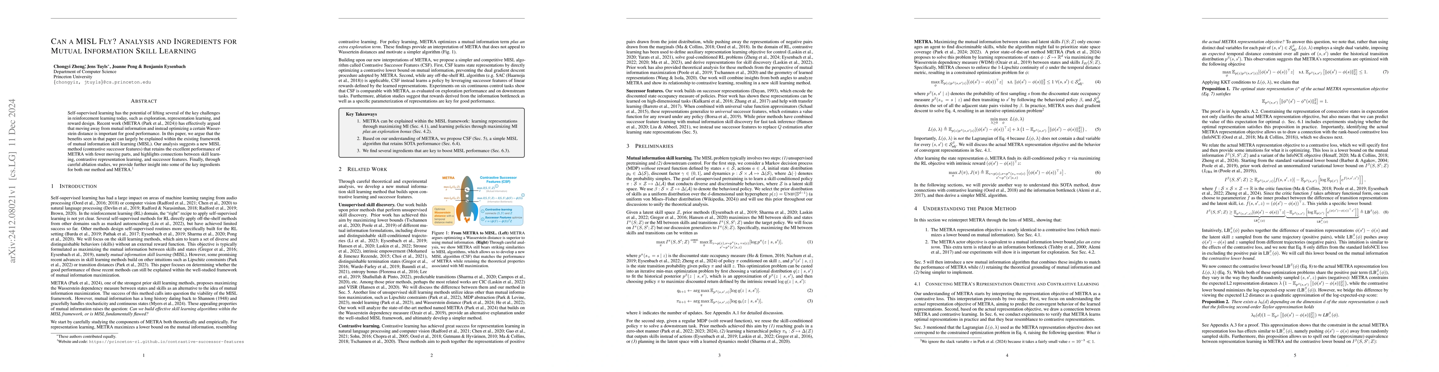 Thumbnail for Can a MISL Fly? Analysis and Ingredients for Mutual Information Skill
  Learning