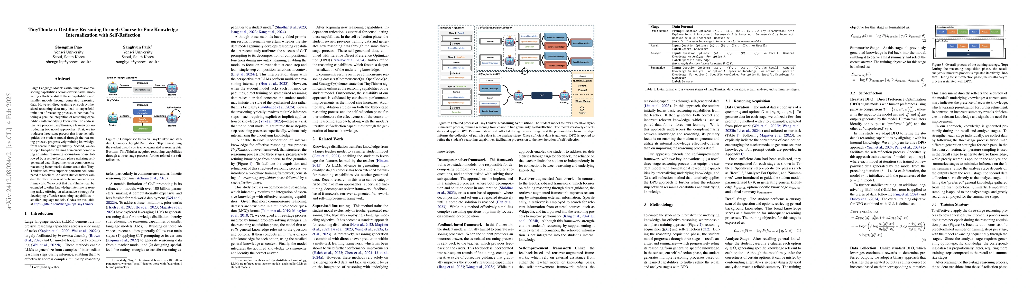 Thumbnail for TinyThinker: Distilling Reasoning through Coarse-to-Fine Knowledge
  Internalization with Self-Reflection