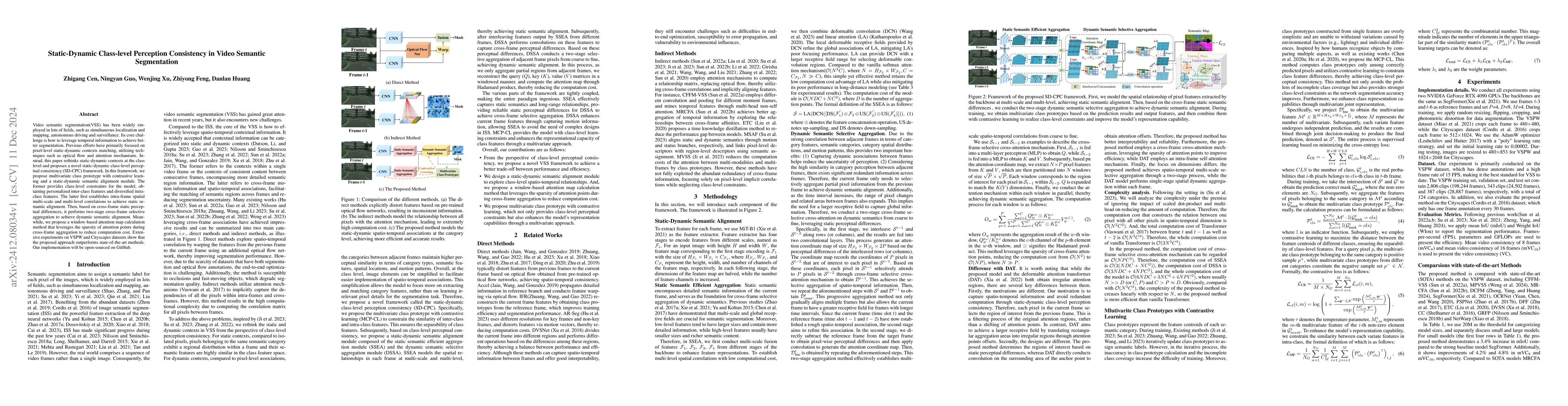 Thumbnail for Static-Dynamic Class-level Perception Consistency in Video Semantic
  Segmentation
