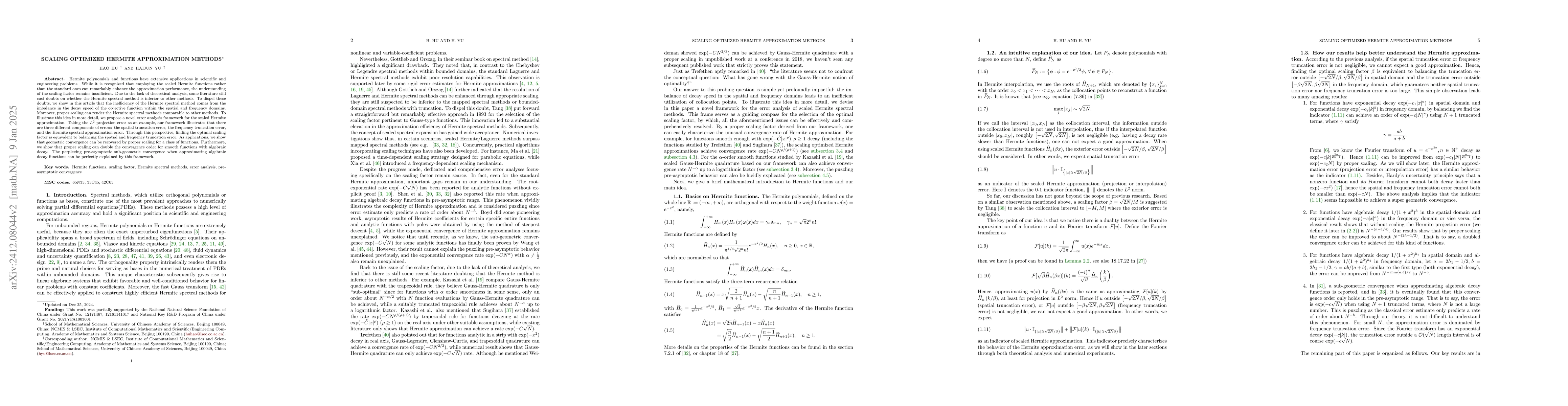 Thumbnail for Scaling Optimized Hermite Approximation Methods