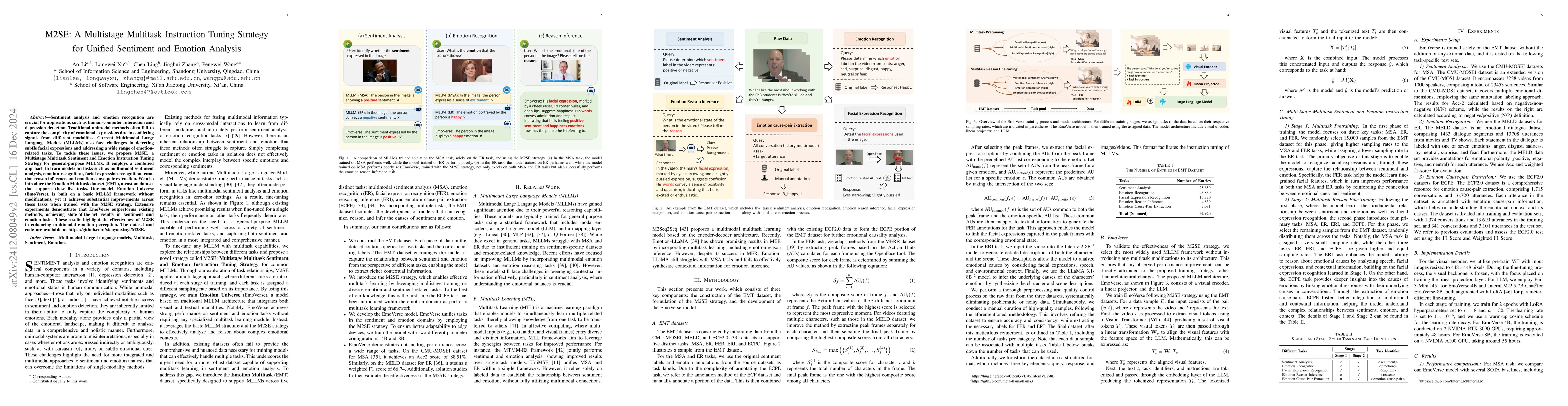 Thumbnail for M2SE: A Multistage Multitask Instruction Tuning Strategy for Unified
  Sentiment and Emotion Analysis
