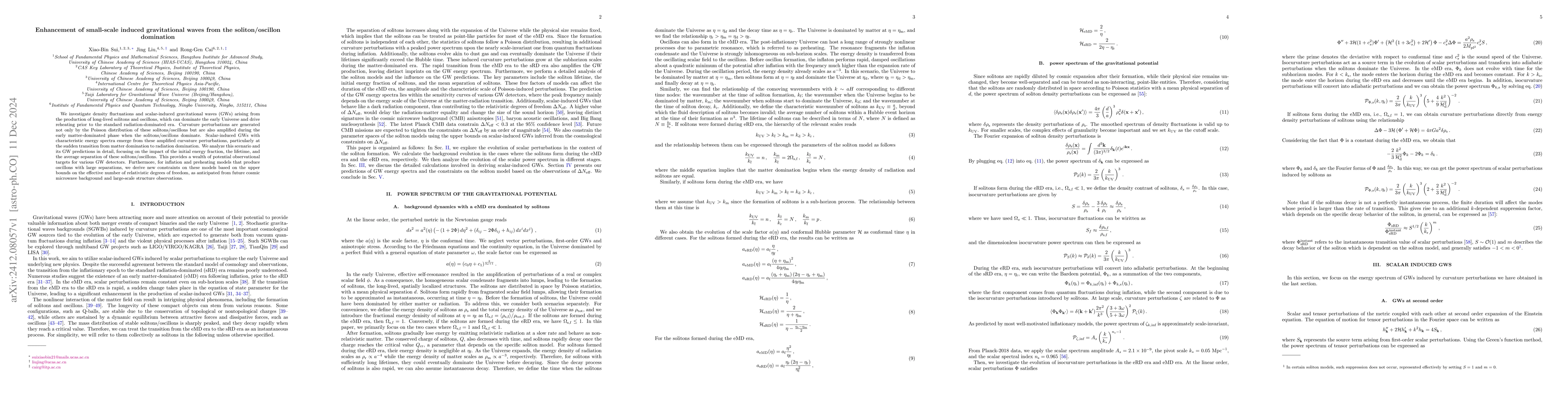 Thumbnail for Enhancement of small-scale induced gravitational waves from the
  soliton/oscillon domination